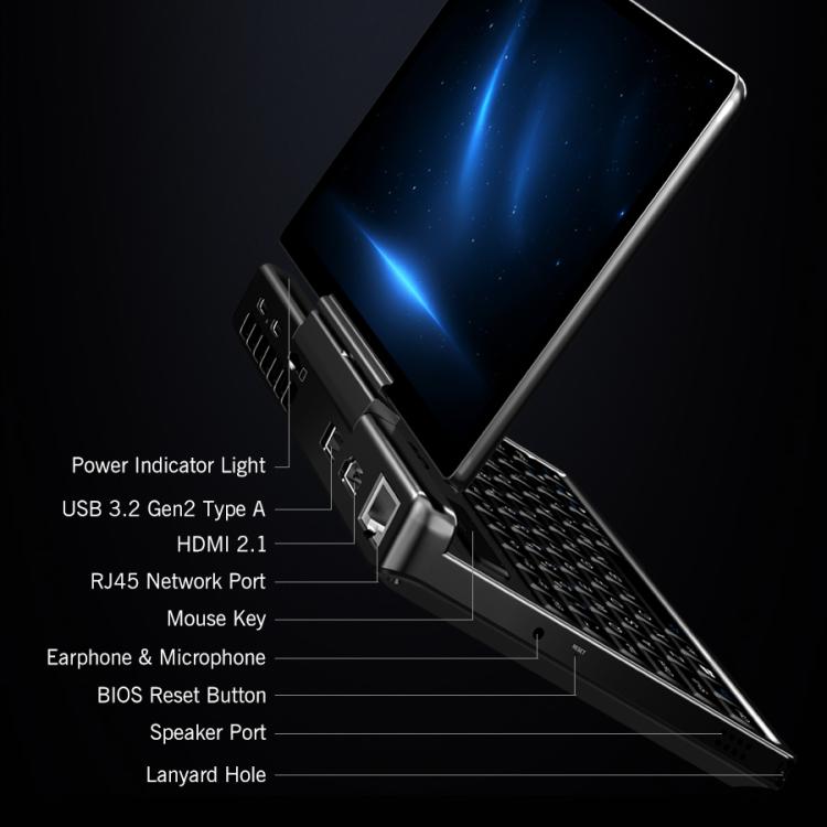 GPD MicroPC 2 PC de Jogo Portátil, 16GB+512GB, 7 polegadas Windows 11 Pro Processador Intel N250, Plugue US, WMC2573AU, WMC2573EU, WMC2573UK, WMC2573US
