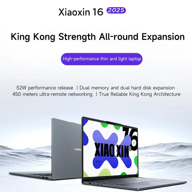 Portátil Lenovo XiaoXin 16 2025, 16 polegadas, 24GB+512GB, Windows 11, Intel Core i5-13420H 8-Core, Ficha US, XiaoXin 16 2025