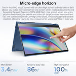Windows 10 Professional Edition, Intel Core i5-1135G7 Quad Core até 4,2GHz, Suporta WiFi 6 & Bluetooth & HDMI, Ficha US (Azul), Yoga 1JCD Core i5