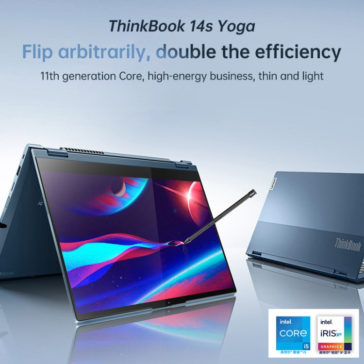 Windows 10 Professional Edition, Intel Core i5-1135G7 Quad Core até 4,2GHz, Suporta WiFi 6 & Bluetooth & HDMI, Ficha US (Azul), Yoga 1JCD Core i5