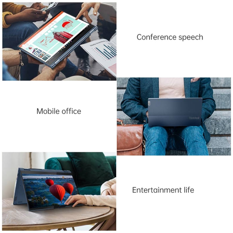 Windows 10 Professional Edition, Intel Core i5-1135G7 Quad Core até 4,2GHz, Suporta WiFi 6 & Bluetooth & HDMI, Ficha US (Azul), Yoga 1JCD Core i5