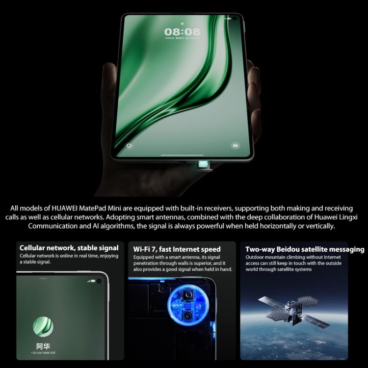 HUAWEI MatePad Mini 5G ecrã suave de 8 polegadas, 12GB+512GB, HarmonyOS 5.1 Hisilicon Kirin 9010, Não suporta Google Play, 12GB+512GB ecrã suave