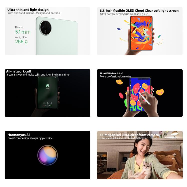 HUAWEI MatePad Mini 5G ecrã suave de 8 polegadas, 12GB+512GB, HarmonyOS 5.1 Hisilicon Kirin 9010, Não suporta Google Play, 12GB+512GB ecrã suave