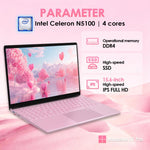 Portátil GXMO T152J 15.6 polegadas, Sem Memória, Windows 11 Pro Intel Celeron N5100 Quad Core, Suporte Desbloqueio por Impressão Digital, Ficha US, Sem Memória, Ficha US
