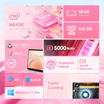 Portátil GXMO T152J 15.6 polegadas, 16GB+512GB, Windows 11 Pro Intel Celeron N5100 Quad Core, Suporte Desbloqueio por Impressão Digital, Ficha UE, 16GB+512GB, Ficha UE