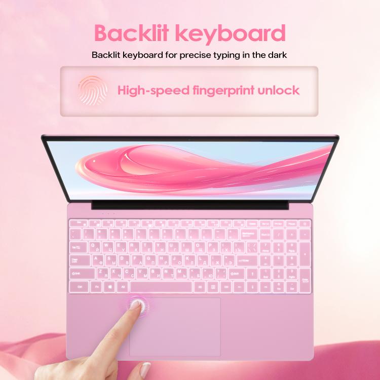 Portátil GXMO T152J 15.6 polegadas, 16GB+512GB, Windows 11 Pro Intel Celeron N5100 Quad Core, Suporte Desbloqueio por Impressão Digital, Ficha UK, 16GB+512GB, Ficha UK