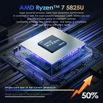 Portátil GXMO G156 15.6 polegadas, 16GB+512GB, Windows 11 AMD Ryzen 7 5825U Octa Core, Suporte Desbloqueio por Impressão Digital, Ficha US, 32GB+1TB