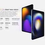 Xiaomi Pad 7 11,2 polegadas, 8GB+256GB, HyperOS 2 Qualcomm Snapdragon 7+ Gen3 Octa Core, 8GB+256GB