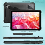 UNIWA UTAB R1040 Tablet PC Resistente Impermeável IP67, 8GB+128GB, 10,1 polegadas Android 15 Mediatek MT8786 Octa Core, Rede: 4G, Ficha US, UTAB R1040