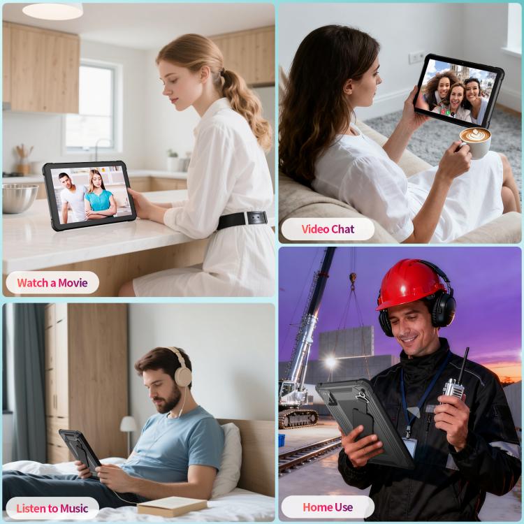UNIWA UTAB R1040 Tablet PC Resistente Impermeável IP67, 8GB+128GB, 10,1 polegadas Android 15 Mediatek MT8786 Octa Core, Rede: 4G, Ficha US, UTAB R1040