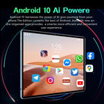BDF P70 Tablet PC 4G LTE 10,1 polegadas, 6GB+128GB, Android 10 MTK6750 Octa Core, Suporte Dual SIM, Ficha US, 8GB+256GB, Ficha US