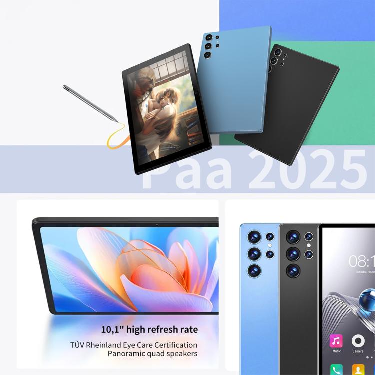 BDF H39 Tablet PC 4G LTE de 10,1 polegadas, 6GB+128GB, Android 10 MTK6750 Octa Core, Suporte Dual SIM, Ficha EUA, 8GB+256GB, Ficha EUA