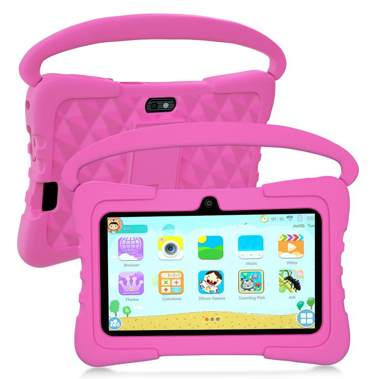 BDF K3 Tablet PC Infantil WiFi de 7 polegadas com Capa de Silicone, 2GB+32GB, Android 8.1 MTK6735 Quad Core CPU, Ficha EUA, 4GB+64GB