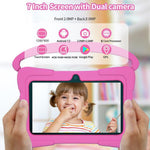 BDF K3 Tablet PC Infantil WiFi de 7 polegadas com Capa de Silicone, 2GB+32GB, Android 8.1 MTK6735 Quad Core CPU, Ficha EUA, 4GB+64GB