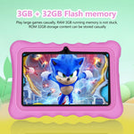 BDF T7 Tablet PC Infantil WiFi de 7 polegadas com Capa de Silicone, 1GB+16GB, Android 8.1 MTK6735 Quad Core CPU, Ficha EUA, 3GB+32GB