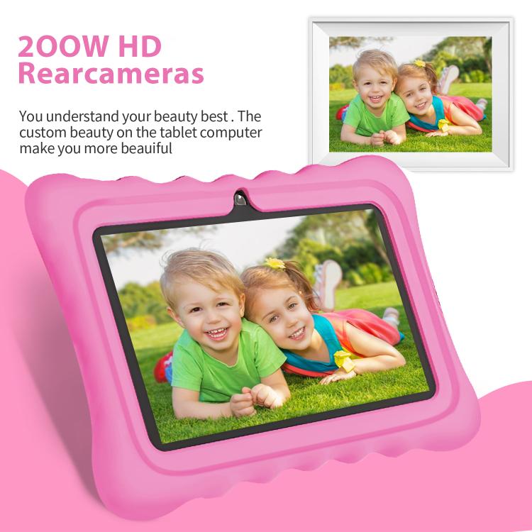 BDF T7 Tablet PC Infantil WiFi de 7 polegadas com Capa de Silicone, 2GB+32GB, Android 8.1 MTK6735 Quad Core CPU, Ficha EUA, 4GB+64GB