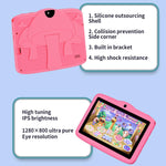 BDF 7 inch WiFi Kids Tablet PC with Mushroom Silicone Case, 1GB+16GB, Android 8.1 MTK6735 Quad Core CPU, US Plug, 3GB+32GB
