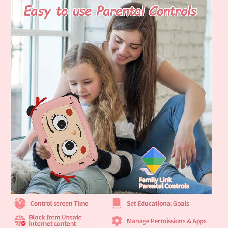 Tablet PC Infantil BDF WiFi 7 polegadas com Capa de Silicone Nezha, 1GB+16GB, Android 8.1 MTK6735 CPU Quad Core, Plugue EUA, 3GB+32GB