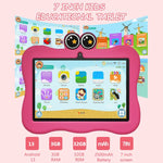 Tablet PC Infantil BDF WiFi 7 polegadas com Capa de Silicone Caranguejo, 1GB+16GB, Android 8.1 MTK6735 CPU Quad Core, Plugue EUA, 3GB+32GB