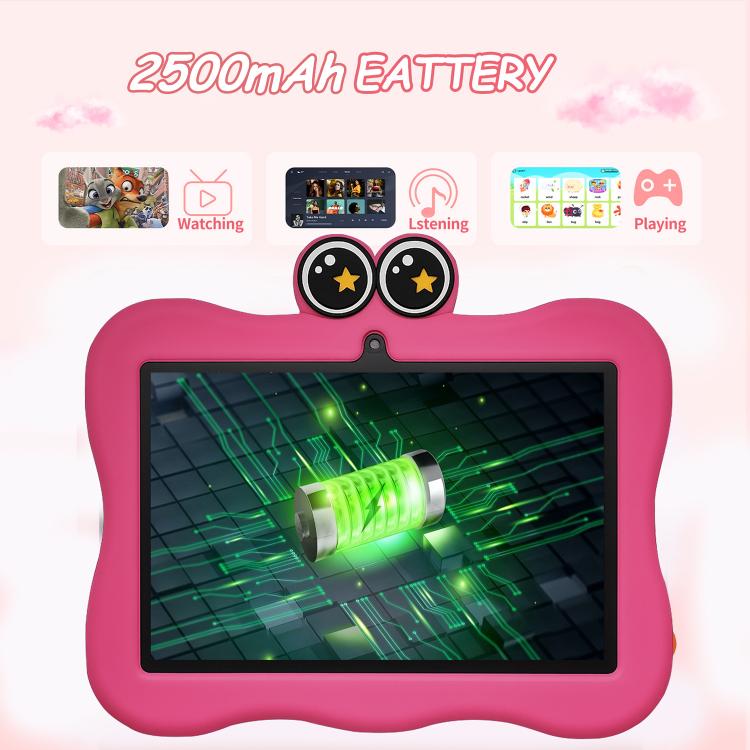 Tablet PC Infantil BDF WiFi 7 polegadas com Capa de Silicone Caranguejo, 1GB+16GB, Android 8.1 MTK6735 CPU Quad Core, Plugue EUA, 3GB+32GB
