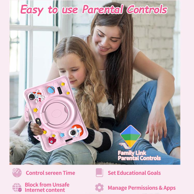 Tablet PC Infantil BDF WiFi 7 polegadas com Capa de Silicone Astronauta Portátil, 1GB+16GB, Android 8.1 MTK6735 CPU Quad Core, Plugue EUA, 3GB+32GB