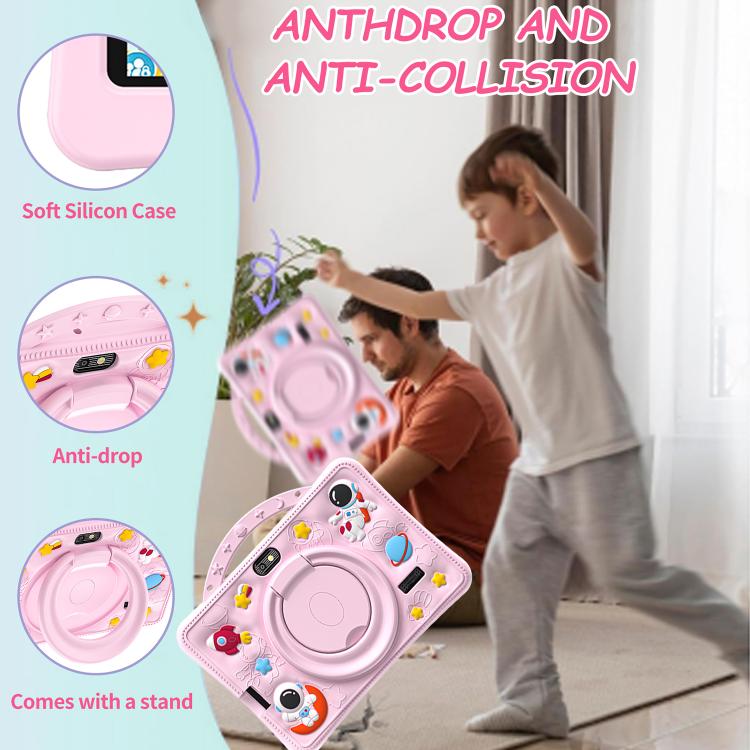 Tablet PC Infantil BDF WiFi 7 polegadas com Capa de Silicone Astronauta Portátil, 1GB+16GB, Android 8.1 MTK6735 CPU Quad Core, Plugue EUA, 3GB+32GB