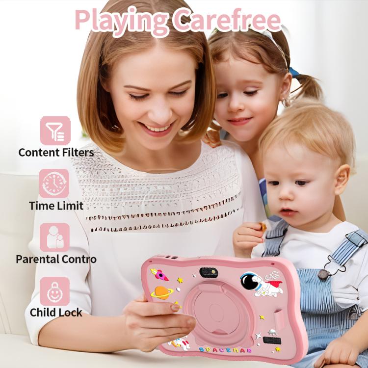 Tablet PC Infantil BDF WiFi 7 polegadas com Capa de Silicone Homem do Espaço, 2GB+32GB, Android 8.1 MTK6735 CPU Quad Core, Plugue EUA, 4GB+64GB