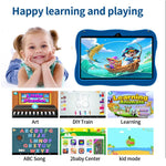Tablet PC Infantil BDF WiFi 7 polegadas com Capa de Silicone Homem do Espaço, 2GB+32GB, Android 8.1 MTK6735 CPU Quad Core, Plugue EUA, 4GB+64GB