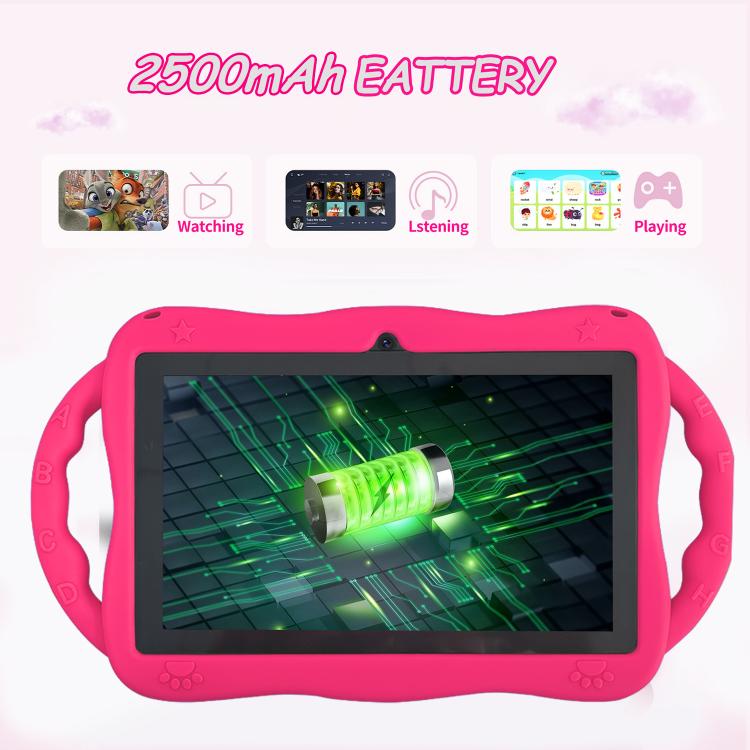 Tablet PC Infantil BDF WiFi 7 polegadas com Capa de Silicone Girafa, 1GB+16GB, Android 8.1 MTK6735 CPU Quad Core, Plugue EUA, 3GB+32GB
