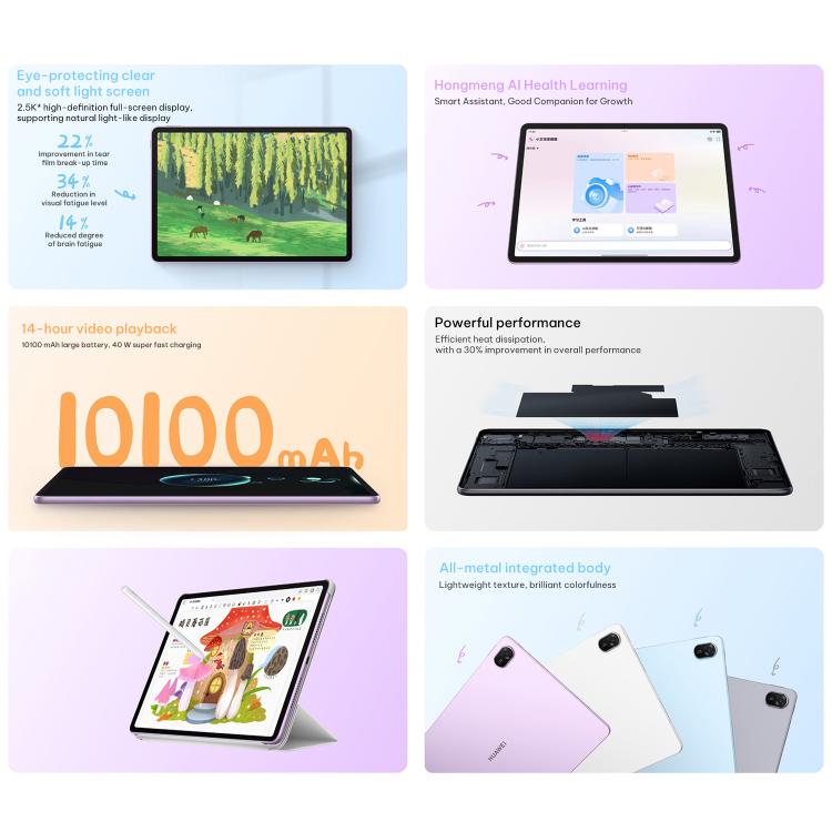 HUAWEI MatePad 11.5 polegadas 2026 Rede 5G, 8GB+256GB, HarmonyOS 5.1 Hisilicon Kirin 8020, Sem Suporte Google Play, 5G 8GB+256GB