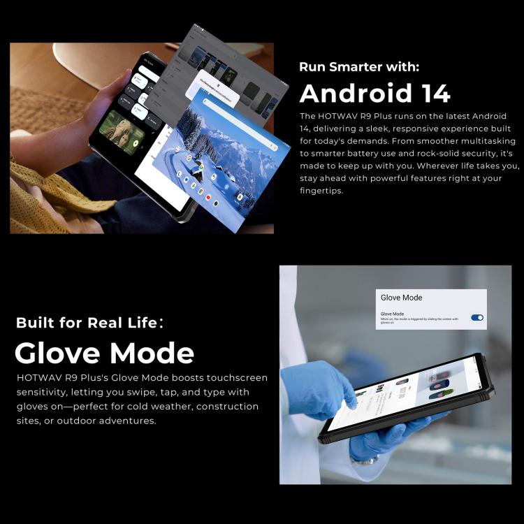 Tablet Robusto HOTWAV Tab R9 Plus IP68/IP69K, 8GB+512GB, 11 polegadas Android 14 Unisoc T7280 Octa Core 4G, Versão Global com Google Play, Plugue UE, Tab R9 Plus