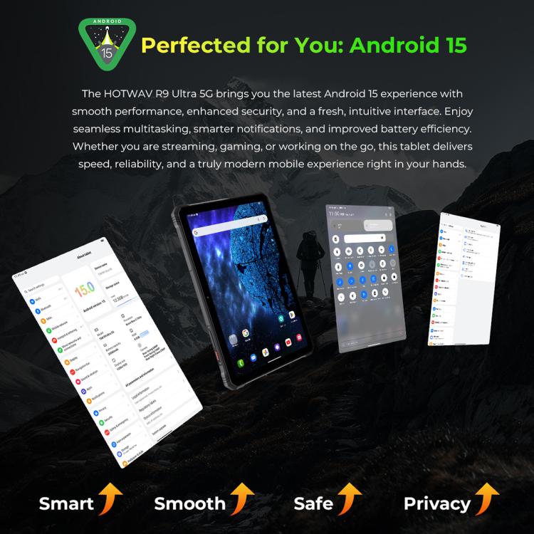Tablet Robusto HOTWAV Tab R9 Ultra IP68/IP69K, 8GB+512GB, 11 polegadas Android 15 Unisoc T8200 Octa Core 5G, Versão Global com Google Play, Plugue UE, Tab R9 Ultra