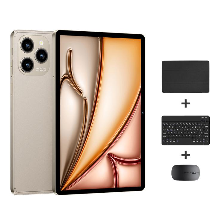 Conjunto Combo Tablet PC Pad 8 Pro 10,1 polegadas 4G LTE, 4GB+32GB, Android 10 MT6755 Octa Core, com Teclado / Rato / Capa de Pele, Ficha Reino Unido, Ficha Reino Unido