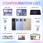 Conjunto Combo Tablet PC Pad 8 Pro 10,1 polegadas 4G LTE, 4GB+32GB, Android 10 MT6755 Octa Core, com Teclado / Rato / Capa de Pele, Ficha Reino Unido, Ficha Reino Unido