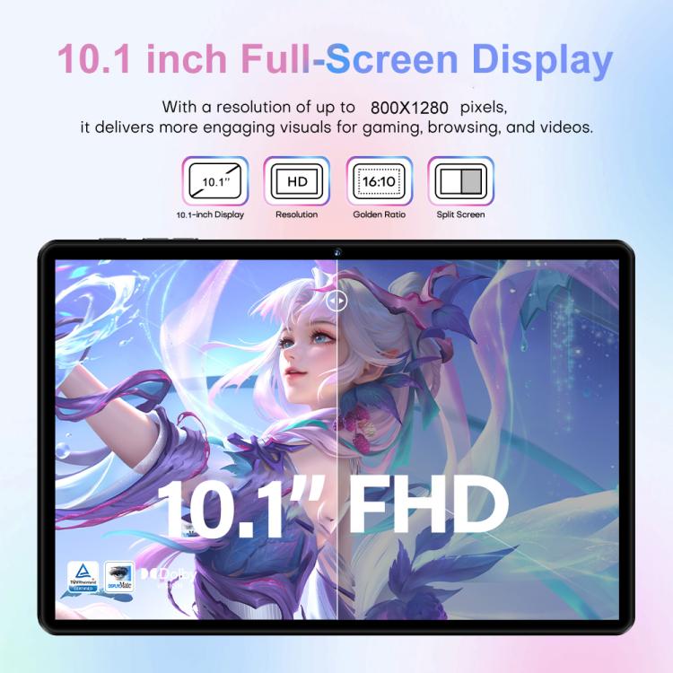 Conjunto Combo Tablet PC Pad 8 Pro 10,1 polegadas 4G LTE, 4GB+32GB, Android 10 MT6755 Octa Core, com Teclado / Rato / Capa de Pele, Ficha Reino Unido, Ficha Reino Unido