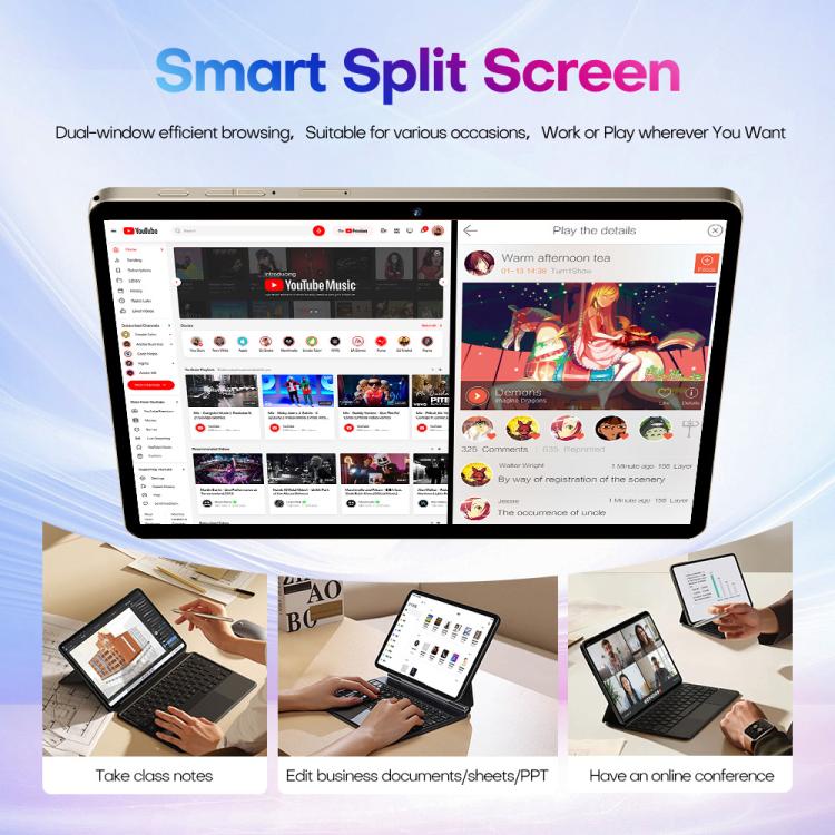 Conjunto Combo Tablet PC Pad 9 Pro 10,1 polegadas 4G LTE, 4GB+32GB, Android 10 MT6755 Octa Core, com Teclado / Rato / Capa de Pele, Ficha EUA, Ficha EUA