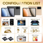 Pad 8 Ultra Tablet PC 10,1 polegadas com chamada telefónica 3G, 3GB+32GB, Android 10 MTK6755 Octa Core, ficha UE, ficha UE