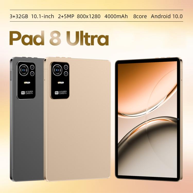 Pad 8 Ultra 10.1 inch 3G Phone Call Tablet PC, 3GB+32GB, Android 10 MTK6755 Octa Core, UK Plug, UK Plug