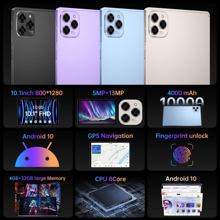 Pad 16 Pro Tablet PC 10,1 polegadas 4G LTE, 4GB+32GB, Android 10 MTK6755 Octa Core, ficha AU, ficha AU