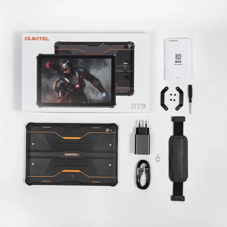 OUKITEL RT9 Tablet Robusto IP68/IP69K com Rede 4G, 6GB+256GB, 11 polegadas Android 14 Unisoc T606 Octa-Core Suporta Dual SIM, Plugue UE, RT9 6GB+256GB