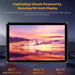 OUKITEL RT9 Tablet Robusto IP68/IP69K com Rede 4G, 6GB+256GB, 11 polegadas Android 14 Unisoc T606 Octa-Core Suporta Dual SIM, Plugue UE, RT9 6GB+256GB
