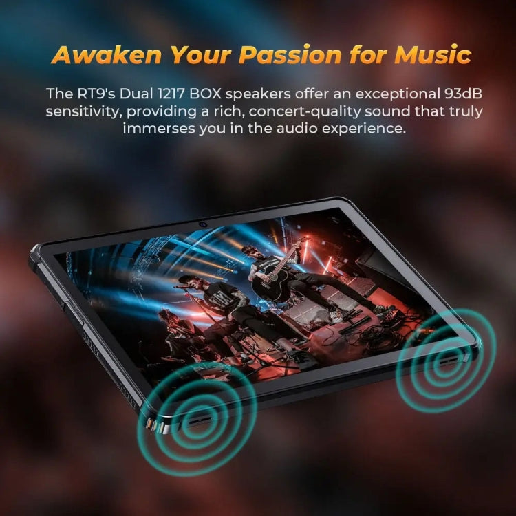 OUKITEL RT9 Tablet Robusto IP68/IP69K com Rede 4G, 6GB+256GB, 11 polegadas Android 14 Unisoc T606 Octa-Core Suporta Dual SIM, Plugue UE, RT9 6GB+256GB