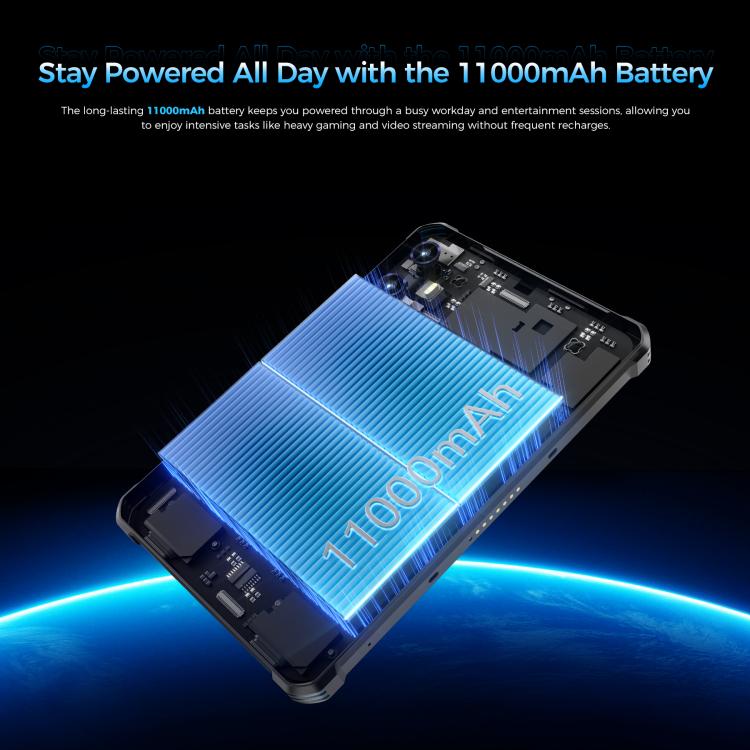 Tablet Robusto OUKITEL RT3 Plus 4G Network IP68/IP69K, 4GB+128GB, 8.0 polegadas Android 15 MediaTek G81 Octa-Core Suporte Dual SIM, Ficha UE, RT3 Plus 4GB+128GB