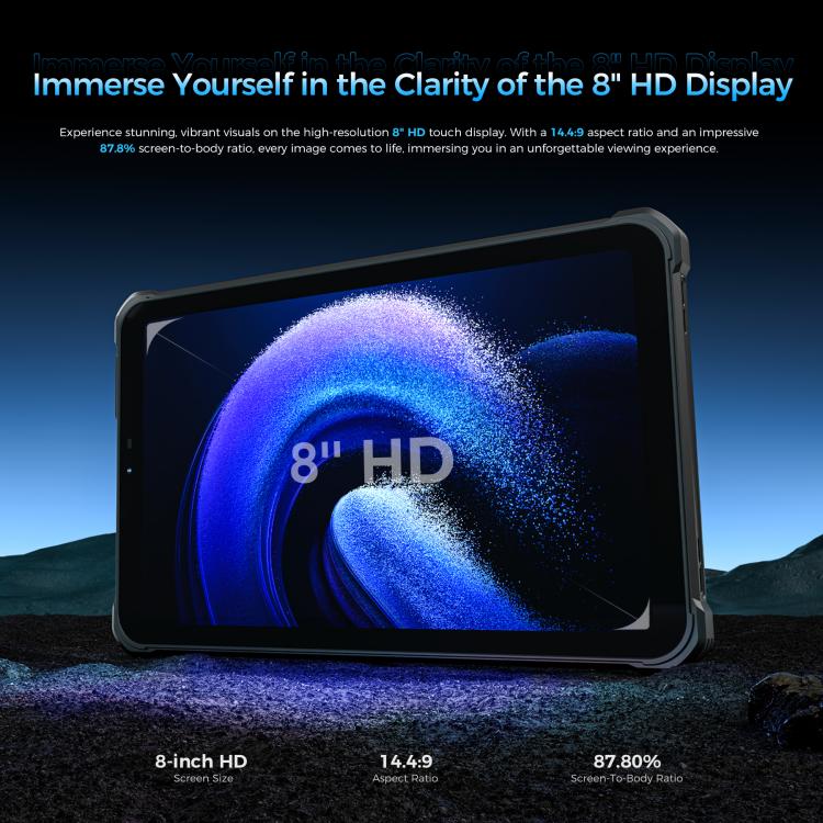 Tablet Robusto OUKITEL RT3 Plus 4G Network IP68/IP69K, 4GB+128GB, 8.0 polegadas Android 15 MediaTek G81 Octa-Core Suporte Dual SIM, Ficha UE, RT3 Plus 4GB+128GB
