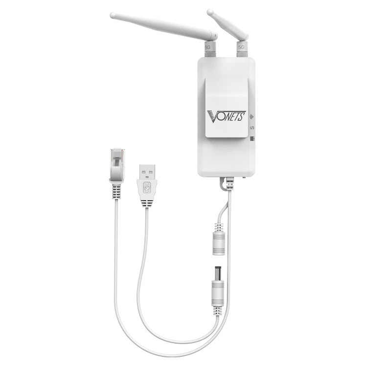Ponte Sem Fios Mini VONETS VAP11S-5G 900Mbp Repetidor WiFi com 2 Antenas e Ventoinha