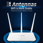 Router WiFi Sem Fios Tenda F3 2.4GHz 300Mbps com 3 Antenas Externas de 5dBi, F3