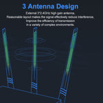 Router WiFi Sem Fios Tenda F3 2.4GHz 300Mbps com 3 Antenas Externas de 5dBi, F3