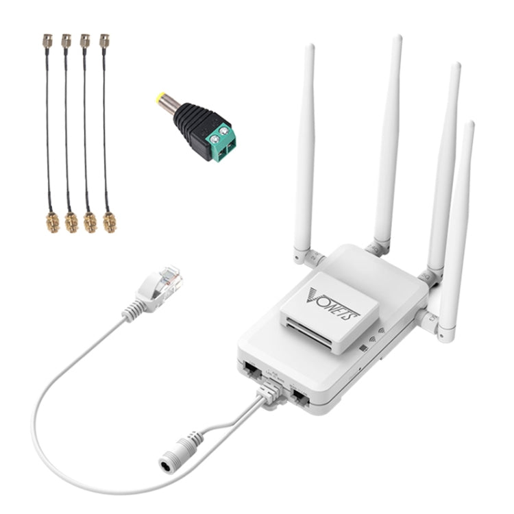 VONETS VAR1200-H Ponte Sem Fios 1200Mbps Antena Externa Repetidor WiFi Dual-Band, Com 4 Antenas + Conjunto de Adaptador DC, VAR1200-H Com 4 Antenas + Conjunto de Adaptador DC