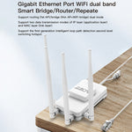 VONETS VAR1200-H Ponte Sem Fios 1200Mbps Antena Externa Repetidor WiFi Dual-Band, Com 4 Antenas + Conjunto de Adaptador DC, VAR1200-H Com 4 Antenas + Conjunto de Adaptador DC