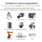 VONETS VAR1200-H Ponte Sem Fios 1200Mbps Antena Externa Repetidor WiFi Dual-Band, Com 4 Antenas + Conjunto de Adaptador DC, VAR1200-H Com 4 Antenas + Conjunto de Adaptador DC